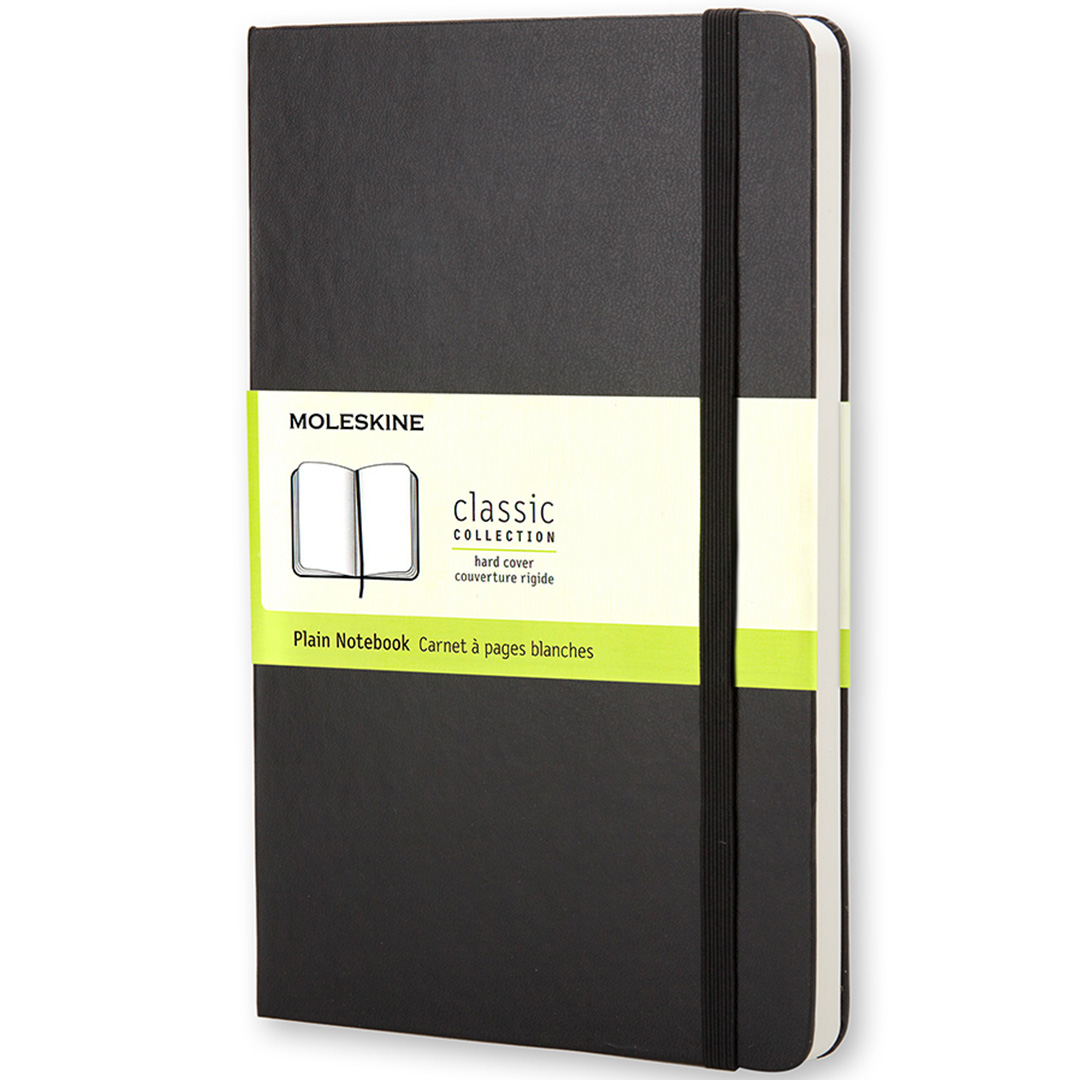 Classic Hardcover Notebook Large Black