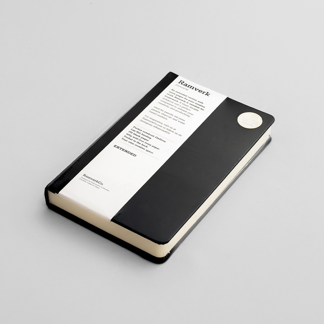 Extended Black Sketchbook Portrait