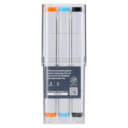 Marker 12-set Basic colors i gruppen Pennor / Konstnärspennor / Illustrationsmarkers hos Pen Store (103255)