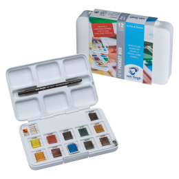 Pocket Box Akvarellfärg 12-set i gruppen Konstnärsmaterial / Konstnärsfärger / Akvarellfärg hos Pen Store (104062)
