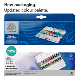 Cotman Akvarellfärg Sketchers Metal Box 24 ½ - koppar i gruppen Konstnärsmaterial / Konstnärsfärger / Akvarellfärg hos Pen Store (107244)