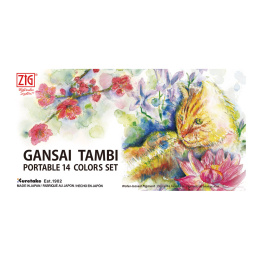 Gansai Tambi Portable Akvarellset x 14 i gruppen Konstnärsmaterial / Konstnärsfärger / Akvarellfärg hos Pen Store (111864)