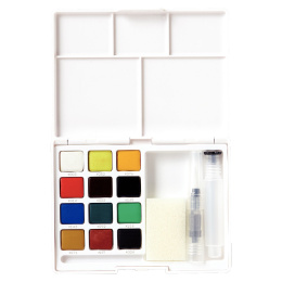 Koi Målarset Water Colors Sketch Box 12 + Pensel i gruppen Konstnärsmaterial / Konstnärsfärger / Akvarellfärg hos Pen Store (125610)