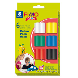 FIMO Kids Modellera 6-pack Basic colours i gruppen Kids / Måla och skapa / Skapa med lera hos Pen Store (126644)