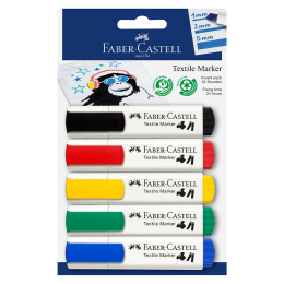 Textilmarker Basic 5-set i gruppen Skapande & Hobby / Färger / Textilfärg och textilpennor hos Pen Store (128298)