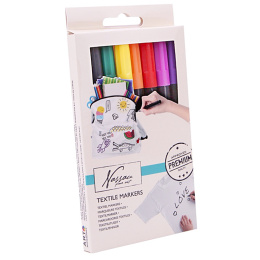 Textilpennor 8-set i gruppen Skapande & Hobby / Färger / Textilfärg och textilpennor hos Pen Store (128519)