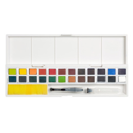 Inktense Akvarellfärg Studio 24-set halvkoppar i gruppen Konstnärsmaterial / Konstnärsfärger / Akvarellfärg hos Pen Store (129546)