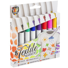 Textilpennor 8-set i gruppen Skapande & Hobby / Färger / Textilfärg och textilpennor hos Pen Store (130033)