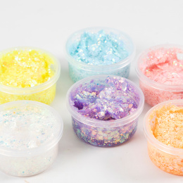 Glitterlera 6x20 ml Pastell i gruppen Kids / Måla och skapa / Skapa med lera hos Pen Store (131405)